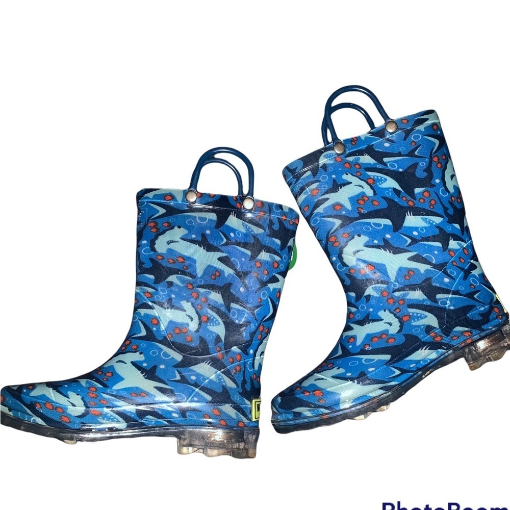 Boy Shark light up rain boots